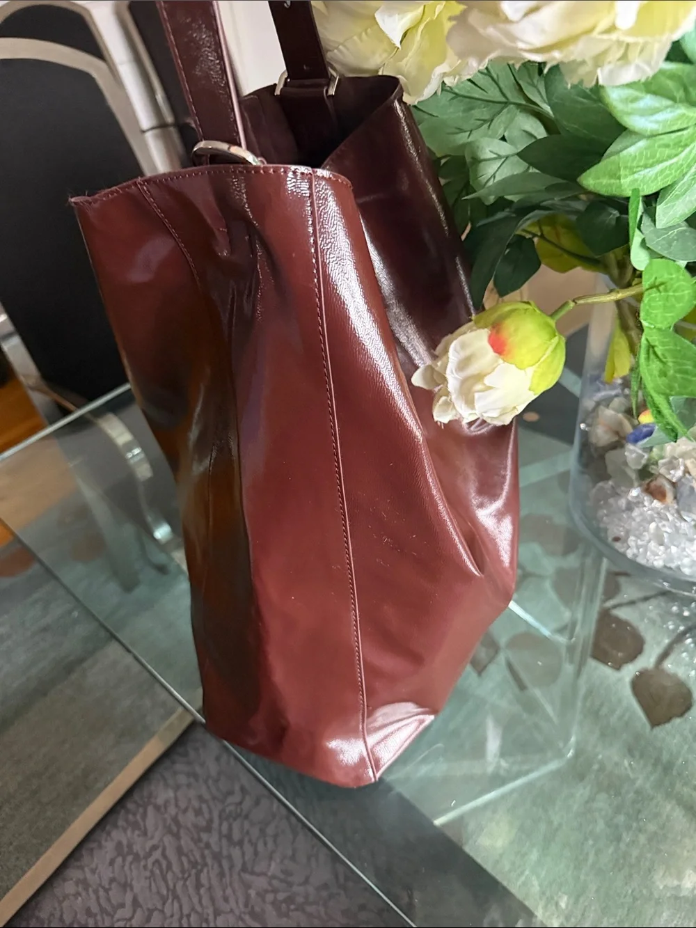 ZARA TOTE  — WINE RED